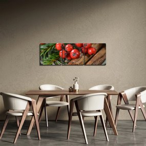 Obraz jarabiny a škorice (s hodinami) (90x30 cm)