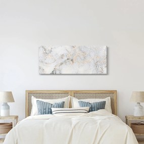 Obraz bielej mandaly (120x50 cm)