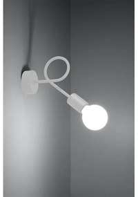 Sollux SL.1430 - Nástenná lampa LOOP 1xE27/15W/230V biela