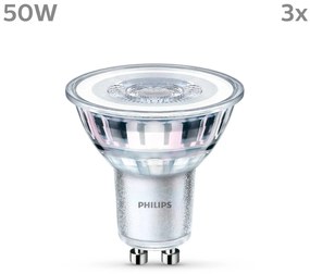 Philips LED GU10 4,6W 390lm 840 číra 36° 3 ks