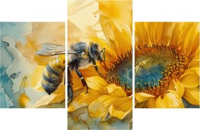 Obraz - Včielka, akvarel (90x60 cm)