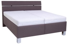 Čalouněná postel s úložným prostorem bez matrace ALIS 160x200 cm hnědá PO0046