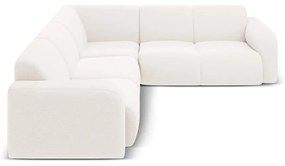 Biela rohová pohovka z textílie bouclé (variabilná/do L) Molino – Micadoni Home