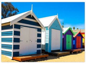 Obraz - Pláž Brighton, Melbourne, Austrália (70x50 cm)