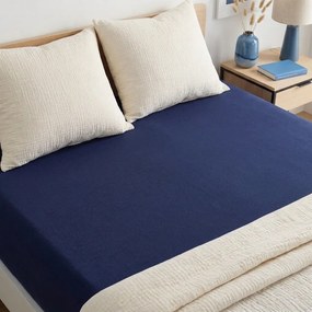 4Home jersey prestieradlo tmavomodrá, 180 x 200 cm