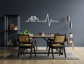 drevko Drevená nálepka Bicykel Rozmer obrazu: 17 x 44,5 cm, Farba dekorácie: Čierna