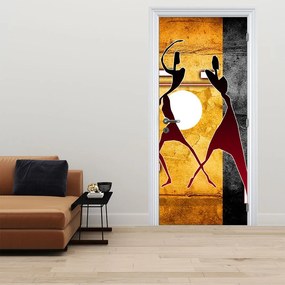 Fototapeta na dvere - Staroveká maľba (95x205cm)