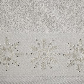 VIANOČNÝ BAVLNENÝ UTERÁK JOY3 SADA 3KS 70X140 CM STRIEBORNÁ