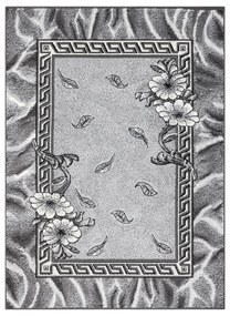 Koberec BCF Morad TRIO Vzor kvetín a lístia, sivý