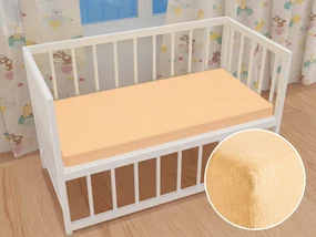 Detské froté napínacie prestieradlo do postieľky FR-004 Marhuľové 60 x 120 x 10 cm - do postieľky