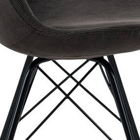 Tmavosivá jedálenská stolička Eris - Actona