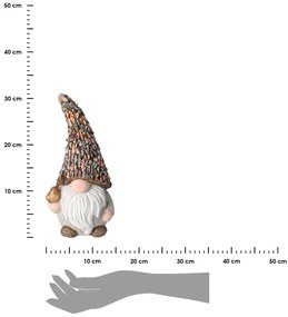 Záhradná figúrka z polyresinu Gnome, 30 cm, viacfarebná