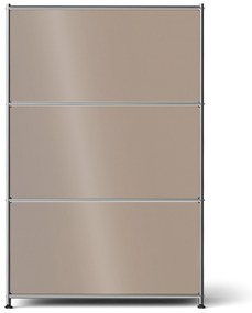 Kovová komoda »CN3 Slim Line« s 2 výklopnými priečinkami, hnedosivá