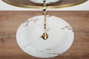 Rea Queen Carrara, umývadlo na dosku 55x42 cm, imitácia kameňa, REA-U1232