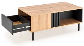 Konferenčný stolík Giselle, dub artisan / čierna