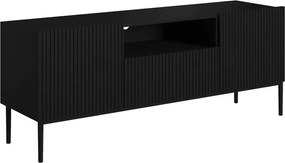 TV stolík Nicole 150 cm s otvorenou policou - čierny mat