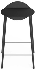 Čierna kožená barová stolička Flamingo Bull – LIND DNA