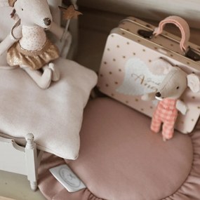 Mini podložka s volánom broskyňová