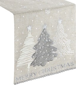 VIANOČNÝ BEHÚŇ NA STÔL CHRISTMAS 35X183 CM VZOROVANÁ
