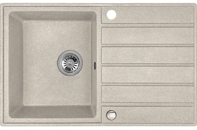 Laveo Margarita, 1-komorový granitový drez 790x490x230 mm, béžová, LAV-SBM_411T