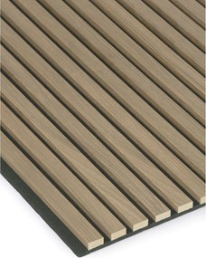 Drevený akustický panel, 2400 x 600 mm, B2BP007, balenie 5 ks, orech