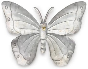 Nástenná kovová dekorácia motýľ BUTTERFLY 30 cm - viac farieb Farba: Fialová
