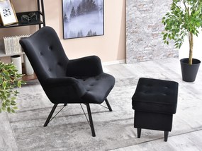 Relaxačné kreslo Dawntawn (čierna). Akcia -20%. Vlastná spoľahlivá doprava až k Vám domov. 1135669