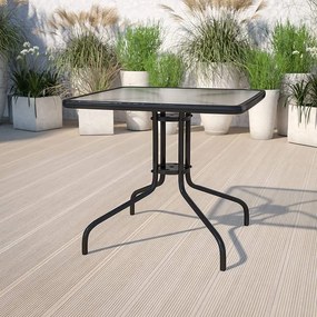Záhradný stôl 80 cm sklenený