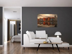Obraz farebných domčekov (90x60 cm)