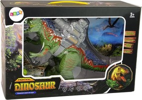 LEAN Toys Dinosaurus s katapultom Strieľa zelenou farbou
