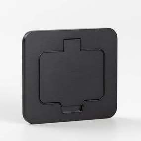 Brilagi - Vonkajšia zapustená obdĺžniková podlahová zásuvka IP55 čierna