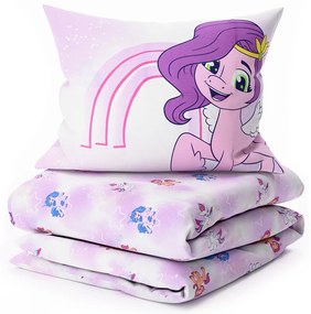 Detské bavlnené obliečky MY LITTLE PONY STARS biele Rozmer obliečky: 60 x 70 cm | 140 x 200 cm