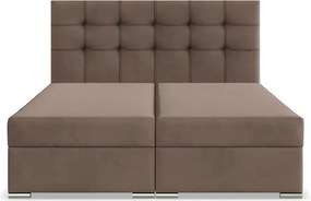 Manželská posteľ ELDA Velvet 180×200 cm hnedá