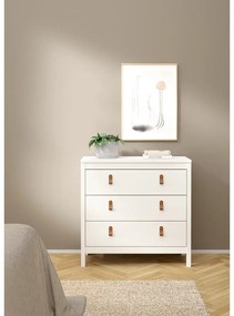 Biela nízka komoda 82x80 cm Madrid – Tvilum