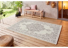 Sivo-krémový vonkajší koberec NORTHRUGS Tilos, 160 x 230 cm