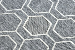 Koberec SPRING 20404332 Hexagon Sisalový - sivý