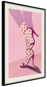 Artgeist Plagát - Strawberry Socks [Poster] Veľkosť: 20x30, Verzia: Čierny rám s passe-partout