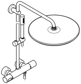 GROHE 27174001 - Sprchový systém RAINSHOWER SYSTEM 400 450 mm lesklý chróm