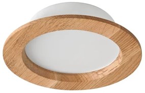 LED Podhľadové svietidlo WOODY SPOT LED/12,5W/230V 3000K dub ø 16 cm