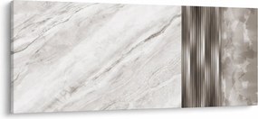 Obraz - Mramor so striebornými linkami (120x50 cm)