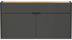 Antracitovosivá/prírodná skrinka na topánky Ameca – Germania