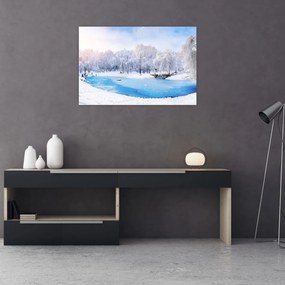 Obraz - Ľadové jazero (90x60 cm)
