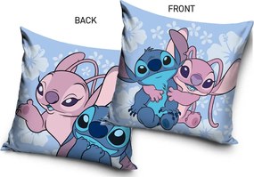 Carbotex Obliečka na vankúšik 40x40 cm - Lilo a Stitch "Kúzlo priateľstva"