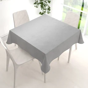 Biante Veľký zamatový štvorcový obrus Velvet Prémium SVP-027 Svetlo sivý 190x190 cm