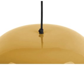Závesné svietidlo v horčicovej farbe s kovovým tienidlom ø 50 cm Waved – Leitmotiv