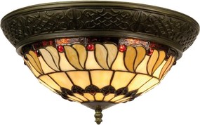 Stropné svetlo Tiffany Rayen - Ø 38 * 19 cm 2x E14 / Max 40W