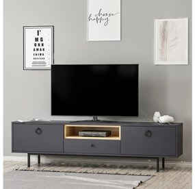 TV stolík/skrinka Dedoto (antracit) . Akcia -19%. Vlastná spoľahlivá doprava až k Vám domov. 1095476