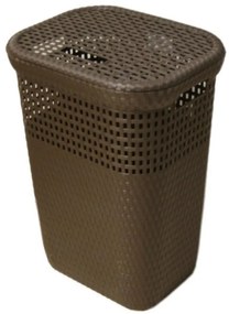 Kôš na špinavé prádlo UH 60 l 42x34x58 cm imitácia Ratan hnedý KLC