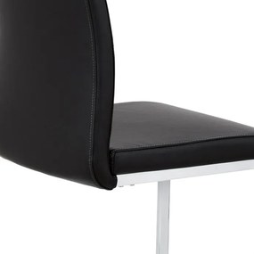 BONTEC Jedálenská stolička, čierna, ekokoža, DCL-411 BK Farba: Šedá