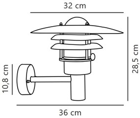 Nordlux - Vonkajšie nástenné svietidlo LONSTRUP 1xE27/60W/230V IP44 strieborná